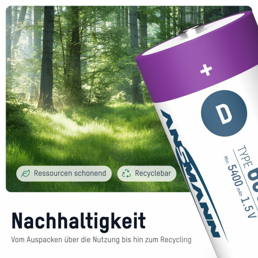 Ansmann 1314-0005 husholdningsbatteri Genopladeligt batteri D Lithium-Ion (Li-Ion) #12