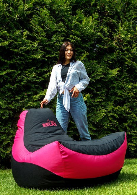Puf GO GIFT Sort Pink Oxford tejido antidesgarros 140 x 100 x 100 cm 140 x 100 cm #5