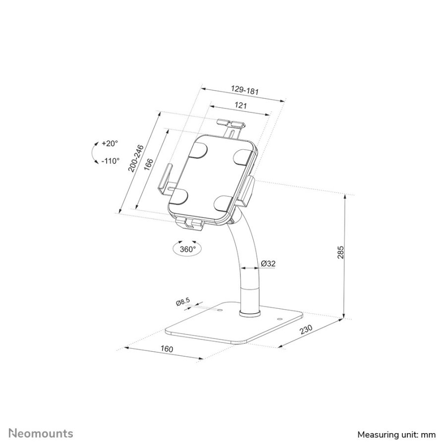 Tablet-holder Neomounts DS15-625BL1 Sort (1) #19