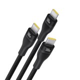 Baseus Flash Series Type C til C+C+C hurtigopladningskabel 480 Mbps Sort #2
