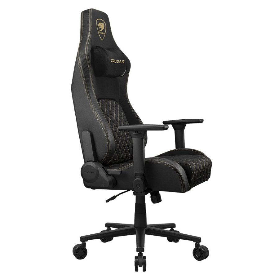 COUGAR CGR-DFF-GLB PC gamingstol Polstret vatteret s�de Sort, Guld #5