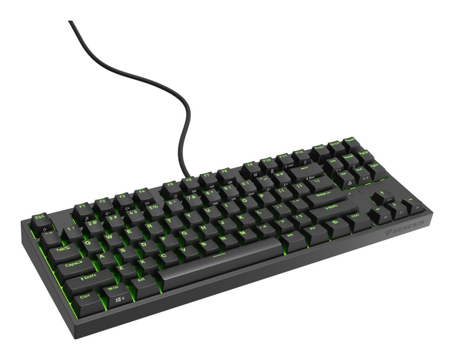 GENESIS Thor 404 TKL tastatur Spil USB QWERTY US International Sort #1