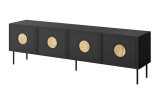 RTV-skab PALAZZO 200x42x60 sort + egetr craft #1