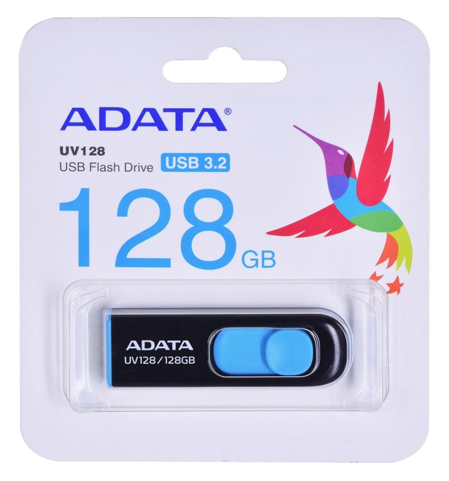 ADATA DashDrive UV128 128GB USB-ngle USB Type-A 3.2 Gen 1 (3.1 Gen 1) Sort, Bl #1