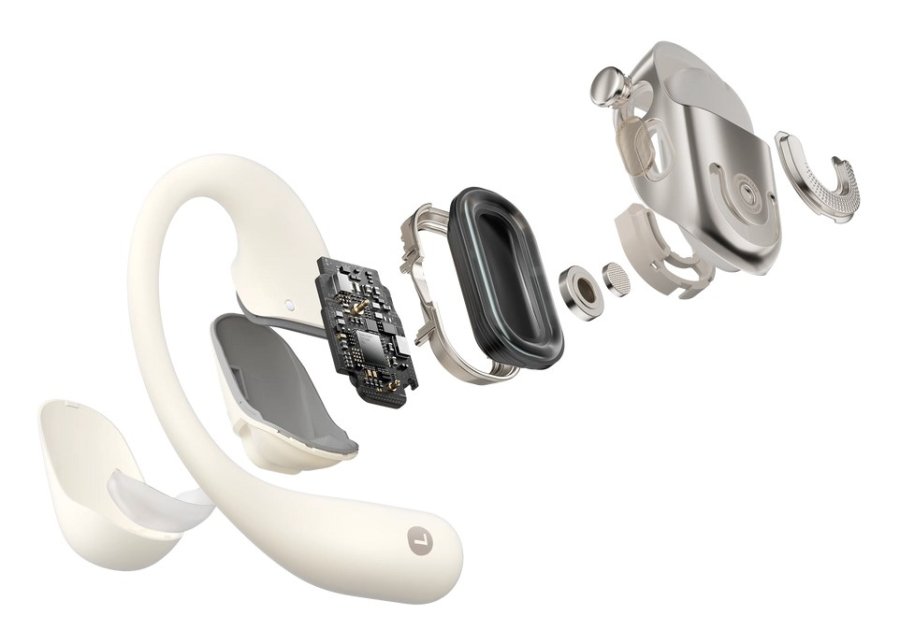 SHOKZ OpenFit 2 Hovedtelefoner Trdls rekrog Opkald/Musik/Sport/Hverdag Beige #4