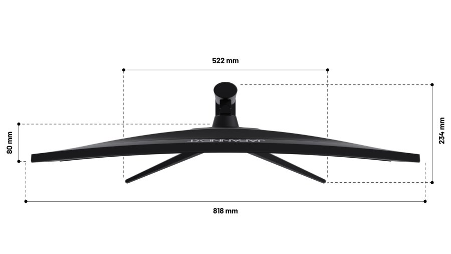 JAPANNEXT JN-IPS340UWQHD60C-C65W-HS computersk�rm 86,4 cm (34