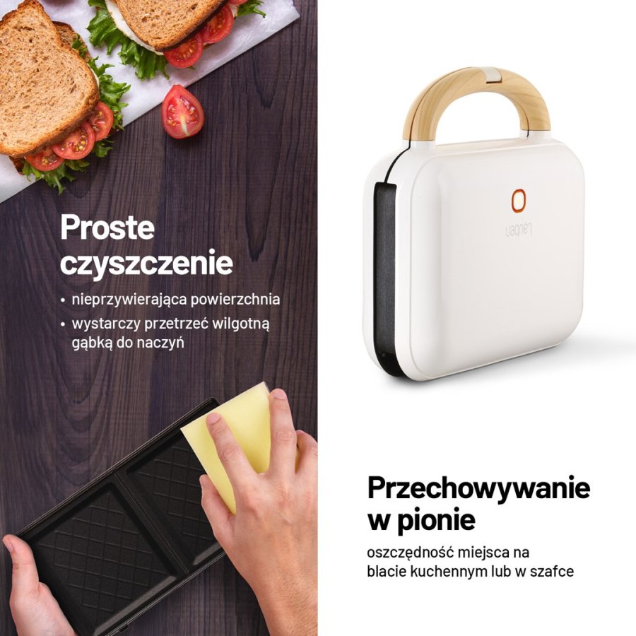 Lauben 3-i-1 sandwichmaskine, 900 W #2