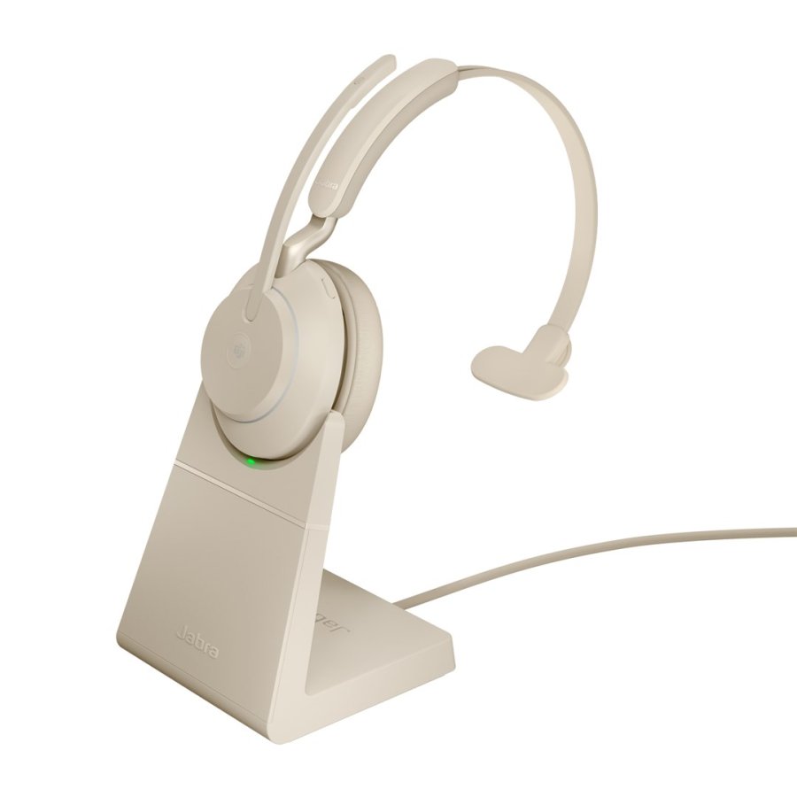 Jabra Evolve2 65 Headset Tr�dl�s Kontor/Callcenter USB Type-C Bluetooth Beige #1