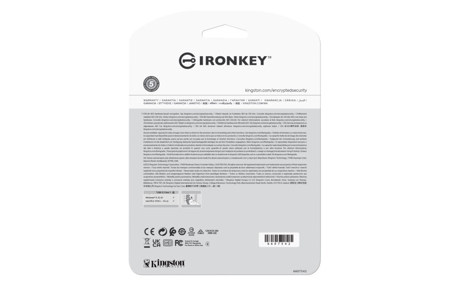 Kingston Technology IronKey 32GB Vault Privacy 50 AES-256 krypteret, FIPS 197 #4