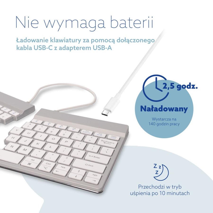 R-Go Tools Ergonomisch toetsenbord R-Go Split Break met pauzesoftware, gesplitst toetsenbord, QWERTY (US), Bluetooth, wit #15