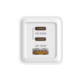 SAVIO LA-07 GaN 65W netoplader, USB, QC4.0+, PD 3.0, hvid #8