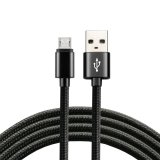 everActive micro USB-kabel 1m - Sort, flettet, understttelse af hurtig opladning, 2,4A - CBB-1MB #1