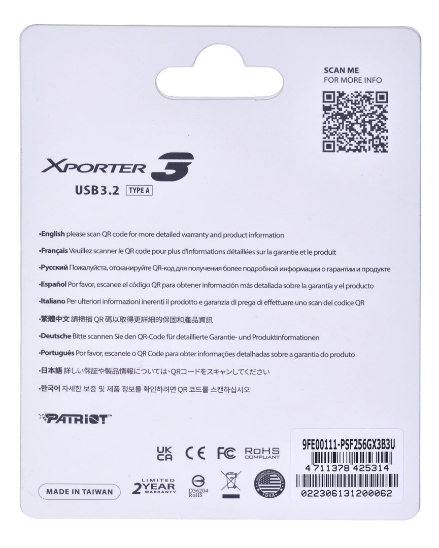 PARTIOT FLASHDRIVE Xporter 3 256GB Type A USB 3.2 #8
