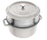 STAUB La Cocotte stbejernsgryde med indsats 40508-822-0 - 3,8 ltr. hvid trffel #1