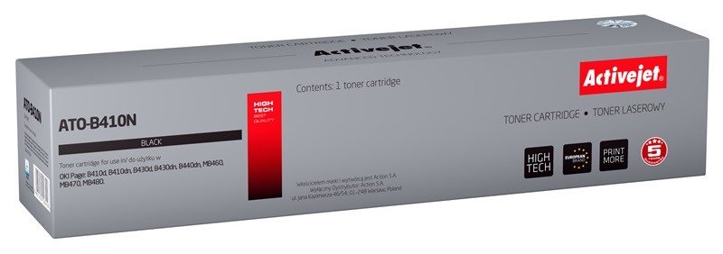 Activejet ATO-B410N (erstatning OKI 43979102; Supreme; 3500 sider; sort) #1