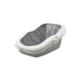 SAVIC ASEO Gr med hvid kant - ben kattebakke - 56x39x27,5 cm - 1 stk. #3