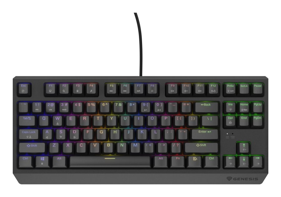 GENESIS Thor 230 TKL tastatur Spil USB QWERTY US engelsk Sort #3