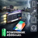 Extralink RADIO AWARYJNE BLUETOOTH SOLARNE Z KORBKA DYNAMO POWERBANK 4000MAH Z LATARKA SOS BT-4000 B�rbar Analog & digital Sort, Orange #12
