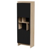 Cama PORTO 59x38x180 vitrineskab eg/sort #1