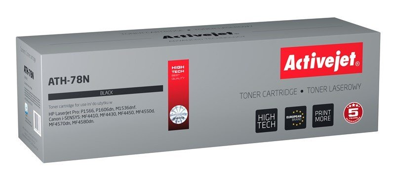Activejet ATH-78N (erstatning HP 78A CE278A, Canon CRG-728; Supreme; 2500 sider; sort) #1
