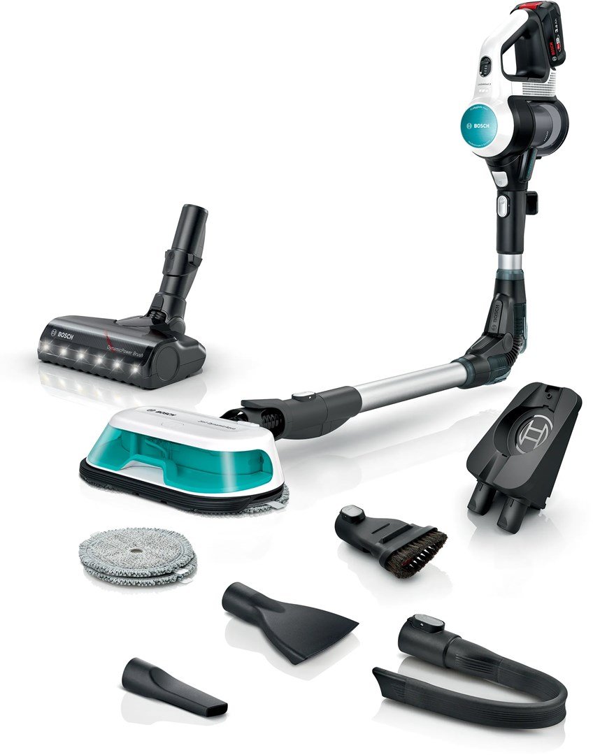 Bosch BCS71HYG4 Ledningsfri 2-i-1-stvsuger, stvsugning og mopping Unlimited 7 ProHygienic Aqua White #1