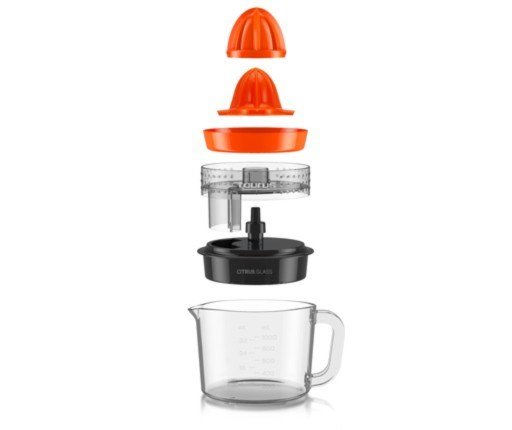 Taurus Citrus Glass elektrisk citruspresser 1 L 30 W Sort, R�d, Transparent #2
