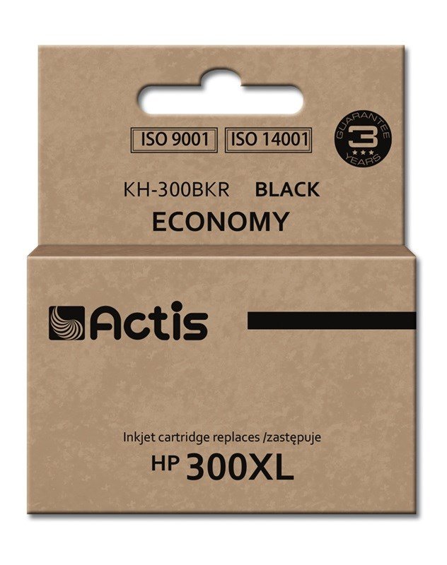 Actis KH-300BKR Blk (erstatning HP 300XL CC641EE; Standard; 15 ml; sort) #1