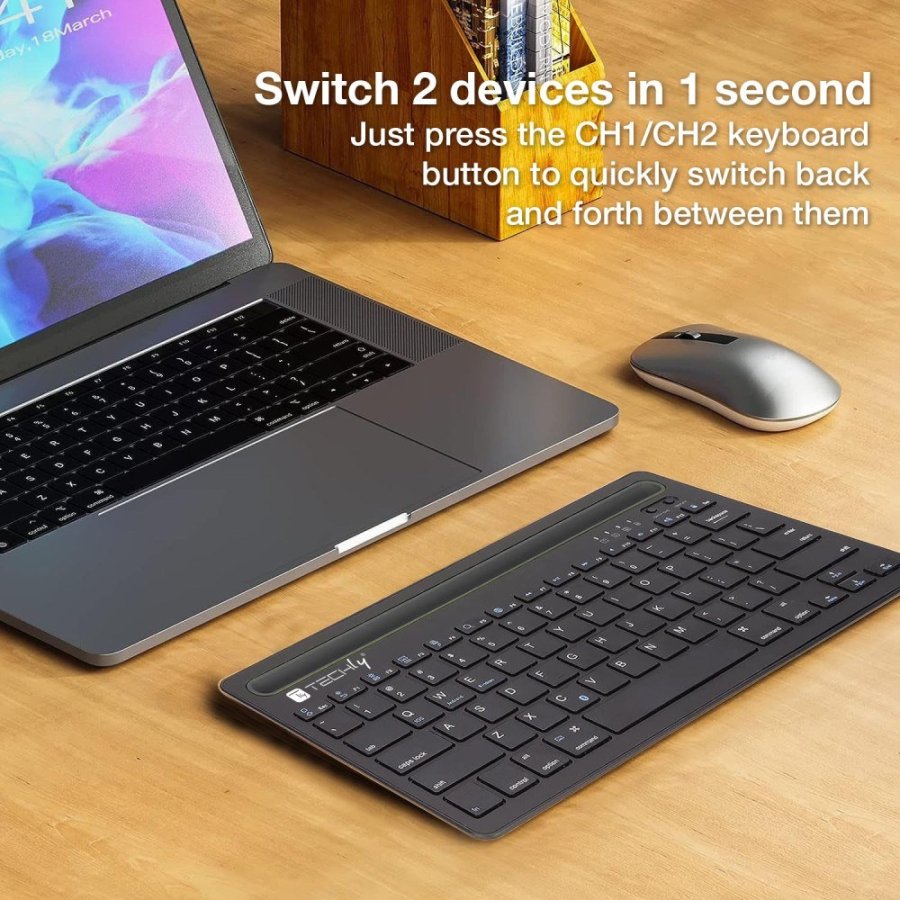 Techly ICTBK102U tastatur Universel Bluetooth QWERTY Engelsk Sort #19