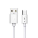 USB-kabel 2 m USB 2.0, USB A - USB C Hvid SAVIO CL-168 #1