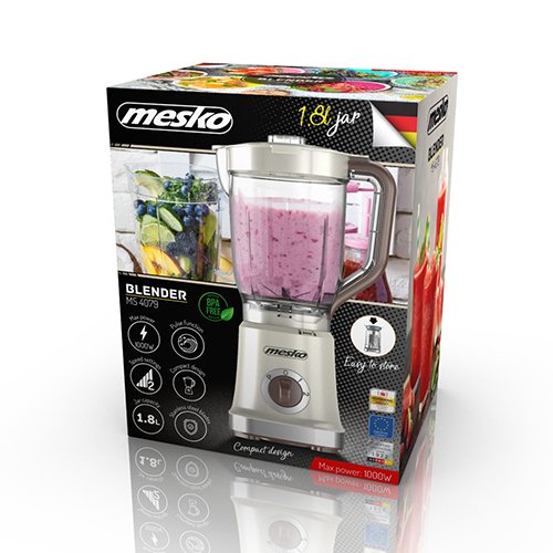 Mesko Home MS 4079 be 1,8 L Bordplade blender 500 W Beige, Brun, Transparent #13