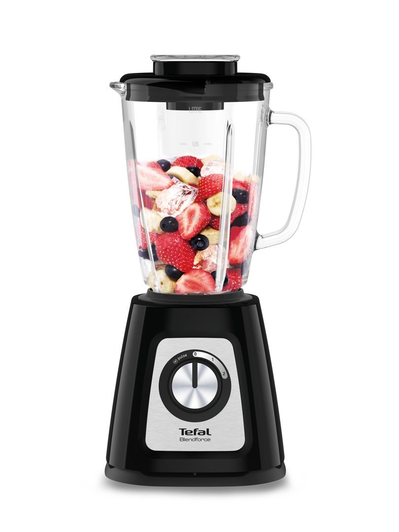 Tefal BlendForce II BL4358 blender 1,25 L Bordplade blender 800 W Sort, Brstet stl #1