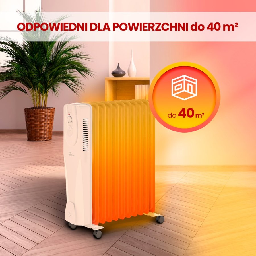Extralink EX.30622 varmeapparat Indendrs Hvid 2500 W Olie elektrisk omrdevarmer #27