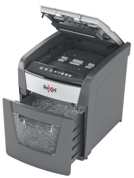 Rexel Optimum AutoFeed+ 50X papirmakulator Krydsmakulering 55 dB 22 cm Sort, Gr #4