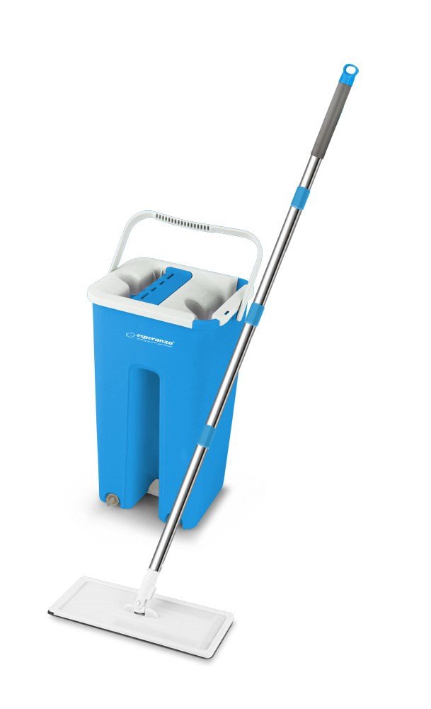 Mop with Bucket Esperanza EHS004 Bl Hvid Mikrofiber #2