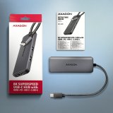 Axagon HMC-5H8K USB 5Gbps hub 2x USB-A USB-C HDMI 8k/30Hz PD 100W kabel USB-C Ledningsfrt USB 3.2 Gen 1 (3.1 Gen 1) Type-C Gr #8