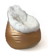 Puf GO GIFT Hvid Guld Oxford tejido antidesgarros #1