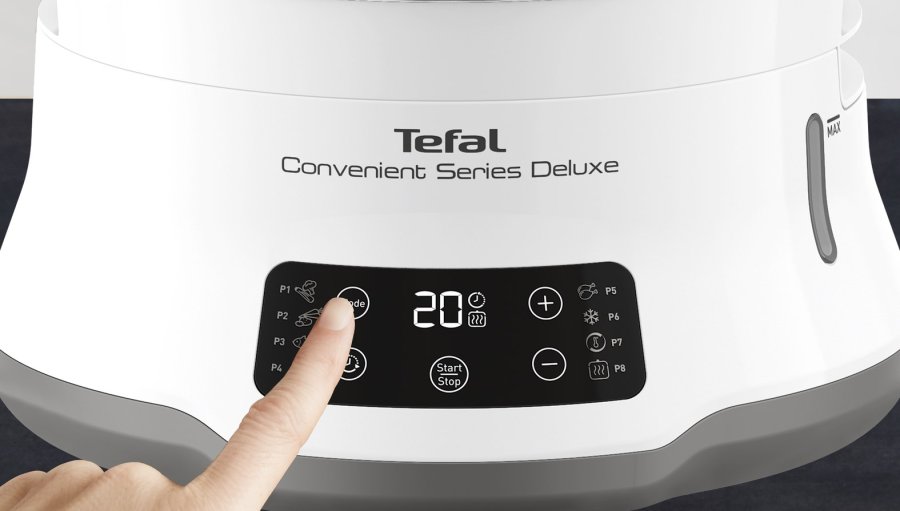 Tefal Convenient Series Deluxe VC502D dampkoger 3 kurv(e) Bordplade 900 W Rustfrit stl, Hvid #7