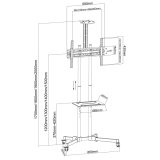 Techly ICA-TR216T tv-beslag 177,8 cm (70