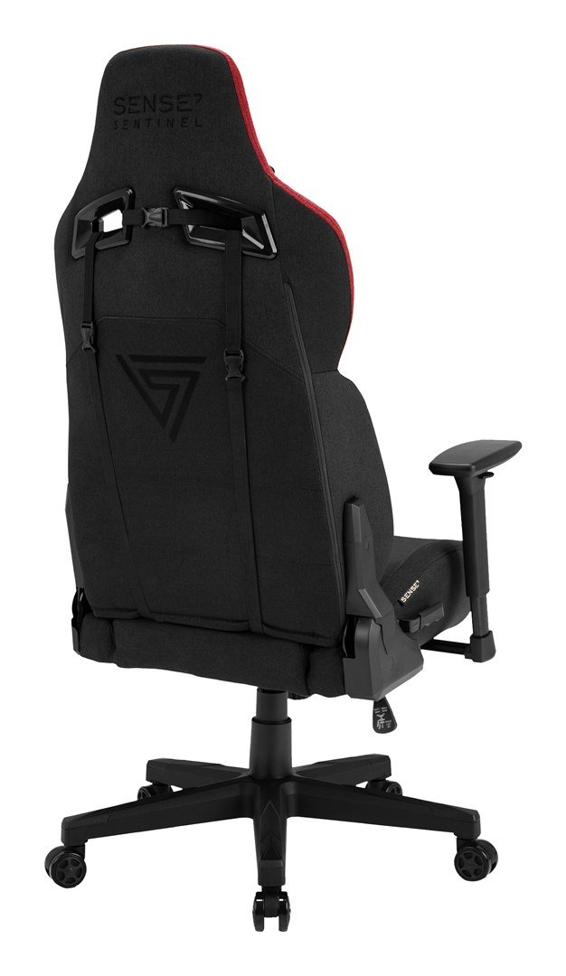 SENSE7 Sentinel PC gamingstol Polstret s�de Sort, R�d #6