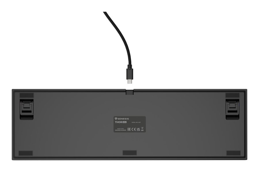 KLAWIATURA DLA GRACZY GENESIS THOR 404 US PODWIETLENIE RGB MECHANICZNA CZARNA GATERON YELLOW PRO #4