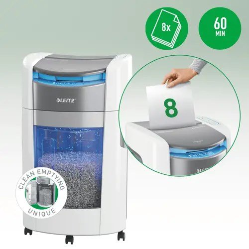 Leitz 80410000 IQ Optimax AutoFeed 300 papirmakulator, P5, 300 ark, 25 l affaldsbeholder #11