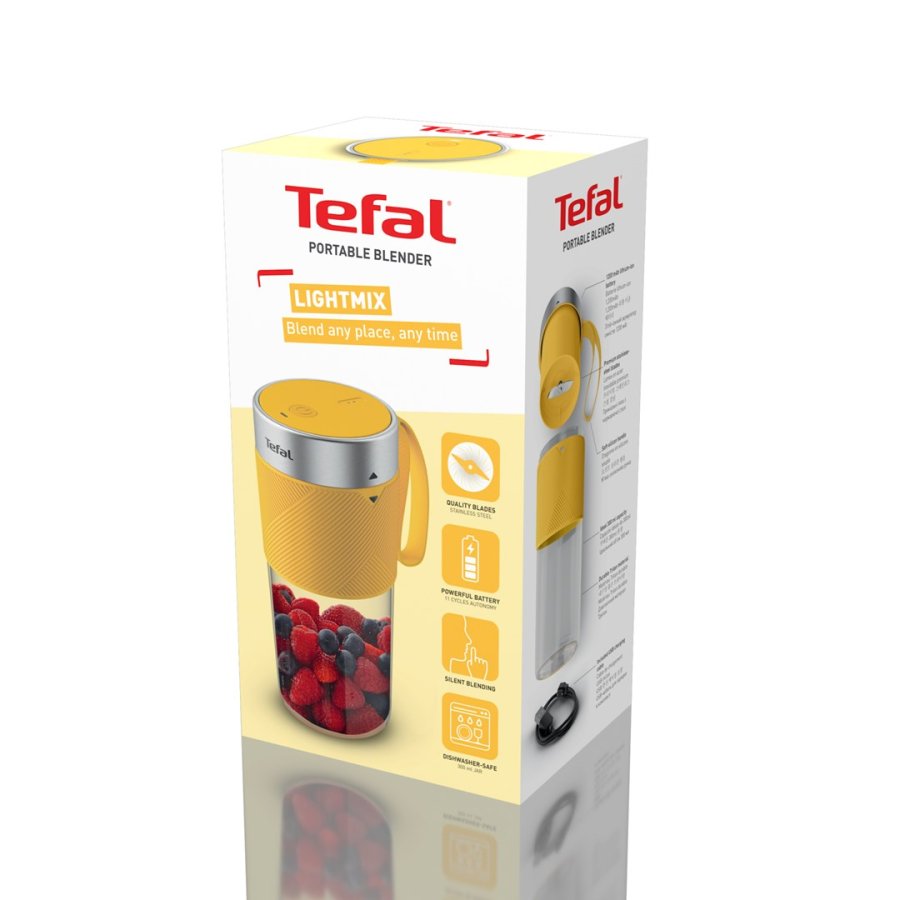 Tefal Lightmix BL1C0230 blender 0,3 L Brbar blender Rustfrit stl, Transparent, Gul #2