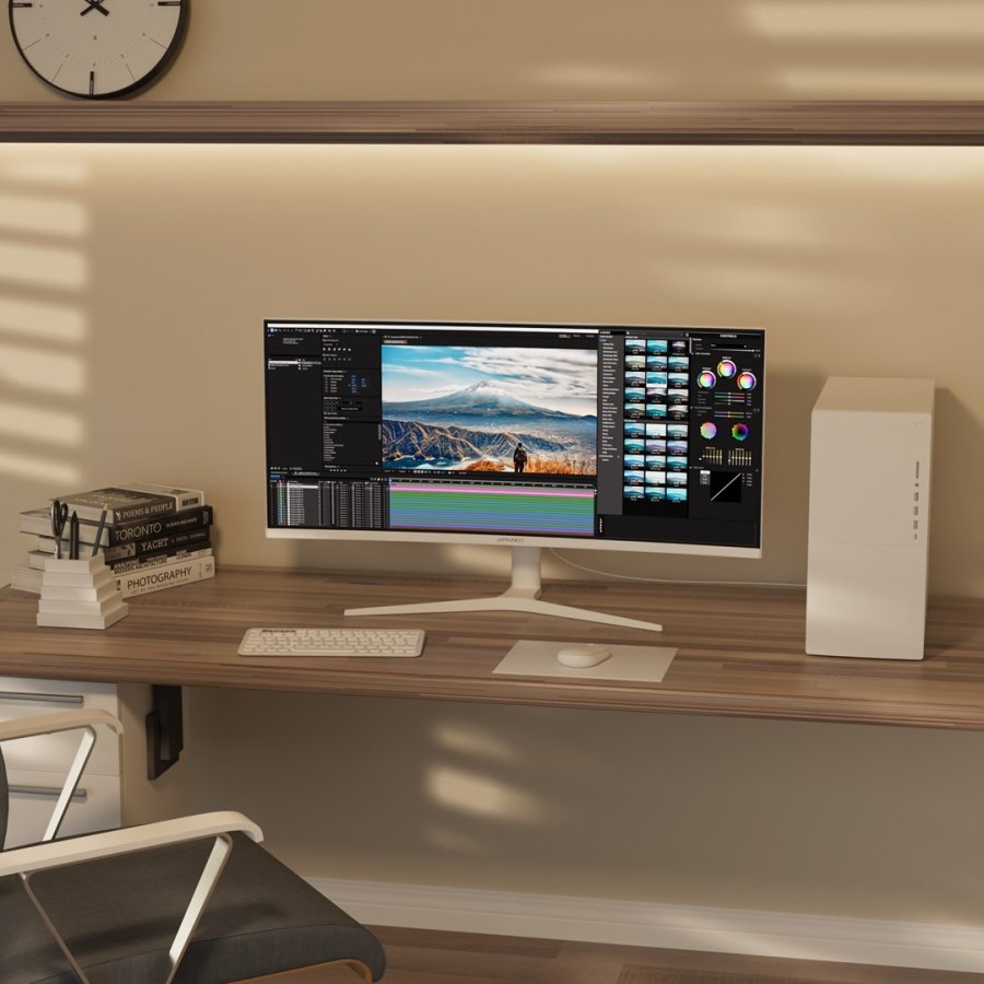 JAPANNEXT JN-IPS340UWQHD60C-C65W-HS-W computersk�rm 86,4 cm (34