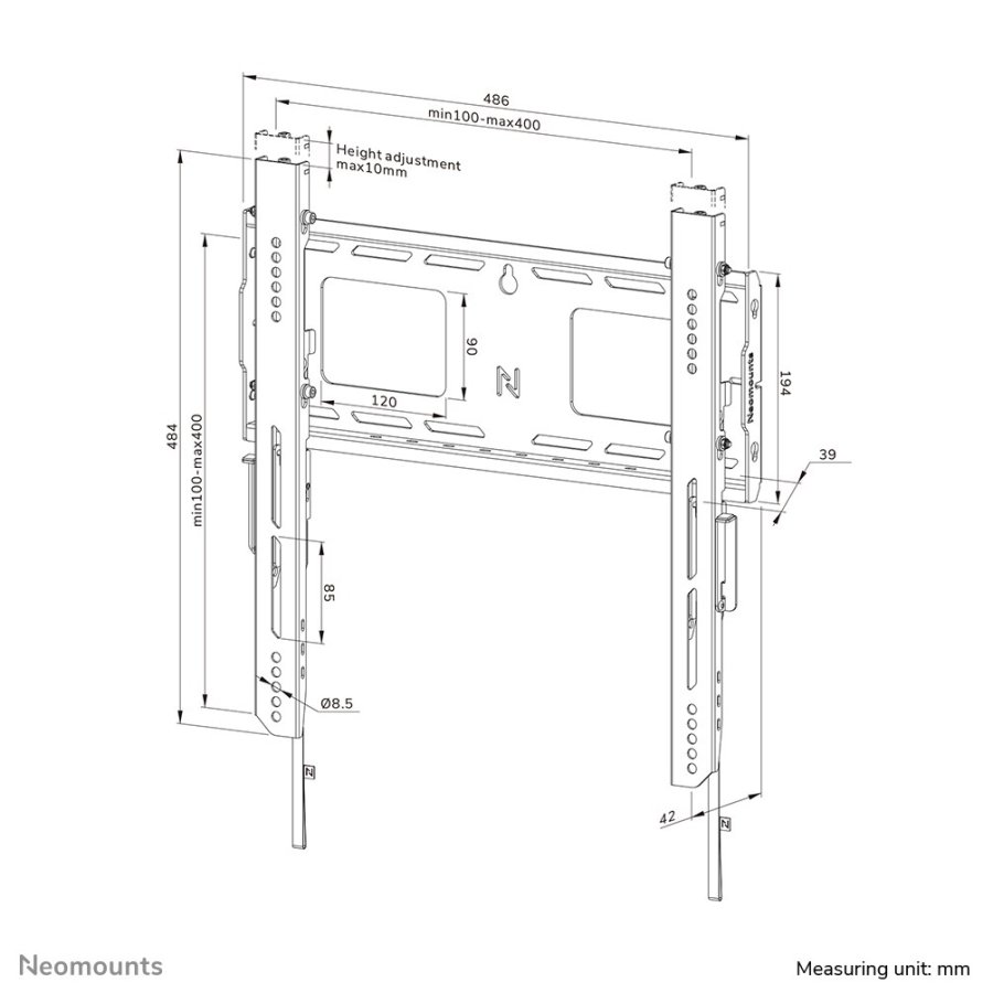 Neomounts WL30-750BL14 tv-beslag 190,5 cm (75