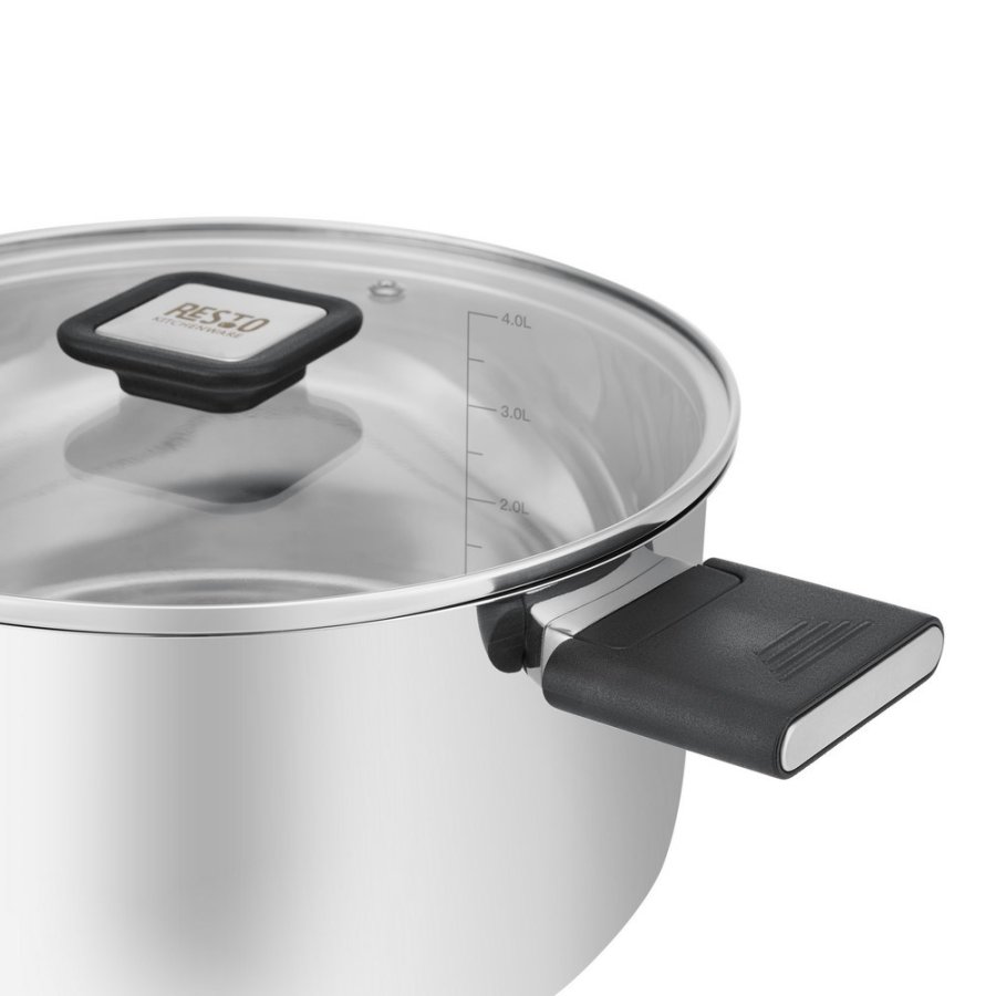 Resto Kitchenware Anser 4,4 L Rund Sort, Rustfrit stl #34