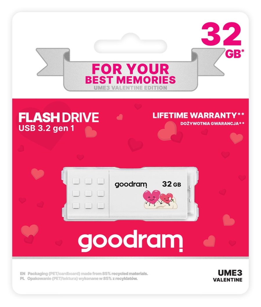Goodram UME3 Valentine USB-ngle 32 GB USB Type-A 3.2 Gen 1 (UME3-0320W0R11-V) Hvid #5