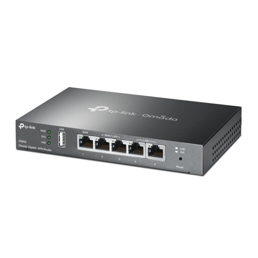 TP-Link Omada ER605 kabelforbundet router Gigabit Ethernet Sort #2