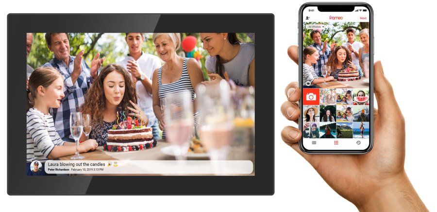 Denver PFF-1037B digital fotoramme Sort 25,6 cm (10.1