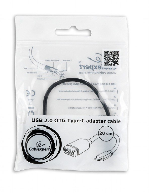 Gembird A-OTG-CMAF2-01 USB-kabel 0,2 m USB C USB A Sort #2