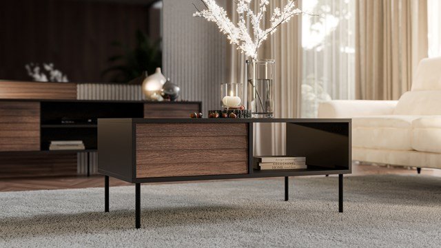 Cama CORTINA 490317 kaffe-, side- & endebord Kaffebord Rektangul�r form 4 ben #3